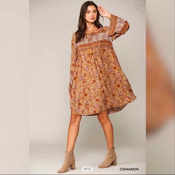 Viola Placement Print Pocket Dress - Picture 5 of 7